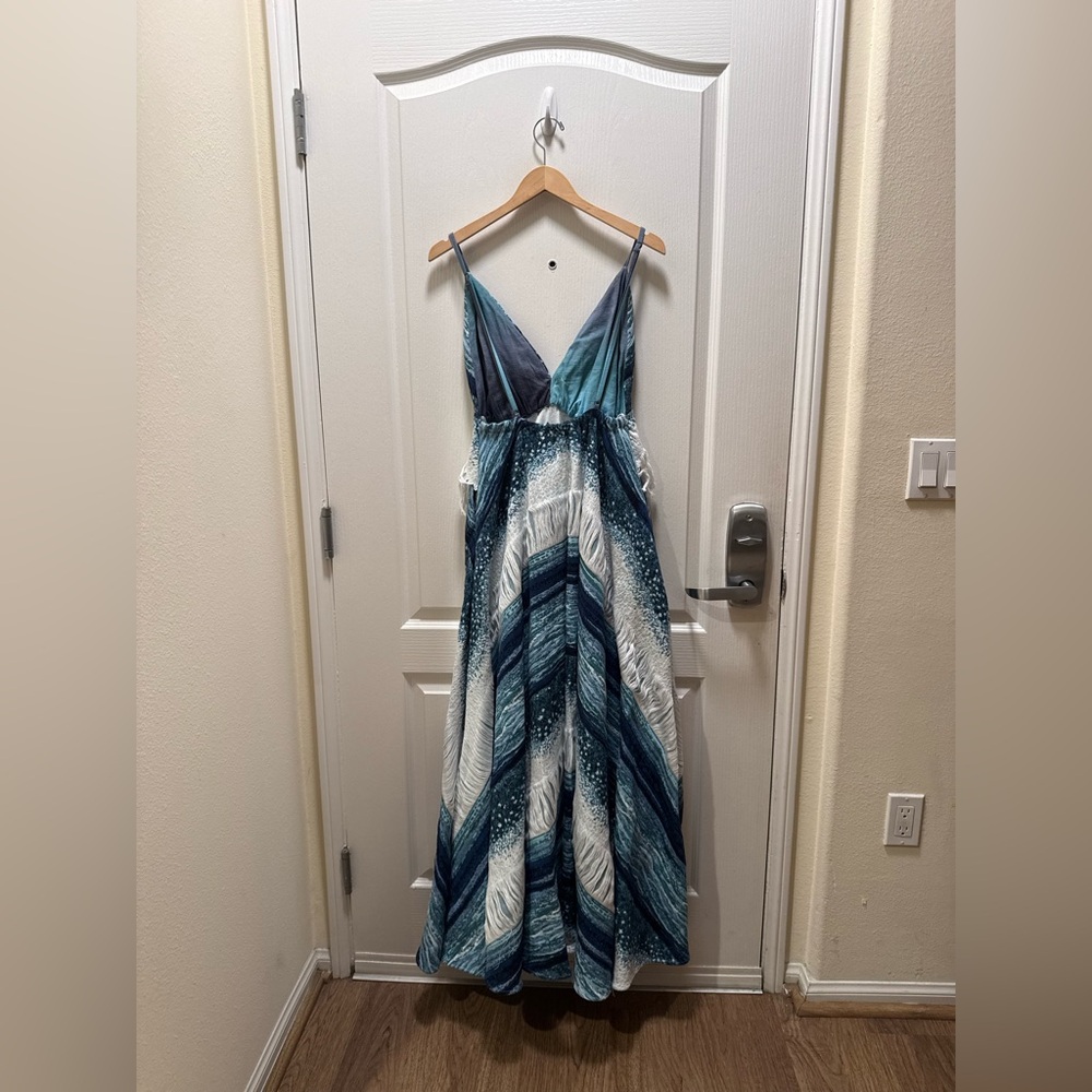 Lace The Label Blue & White Maxi Dress Size S – Greece Vacation Vibes NWT - Picture 5 of 7